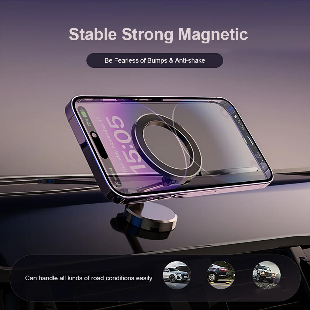 Universal Adjustable Car Phone Mount with Strong Magnet