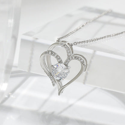 Sparkling Heart Diamond Pendant Necklace