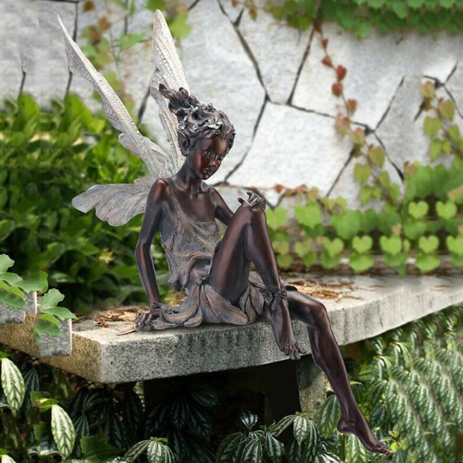 Magical Garden Fairy Figure - Durable Outdoor Decor Statue