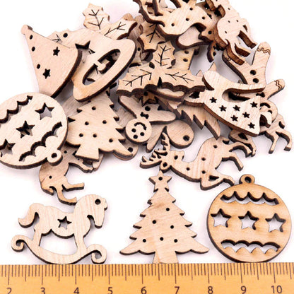 Fesara Wooden Festive Holiday Christmas Decorations