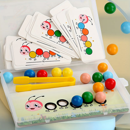 Colorful Wooden Stacking Worm Toy