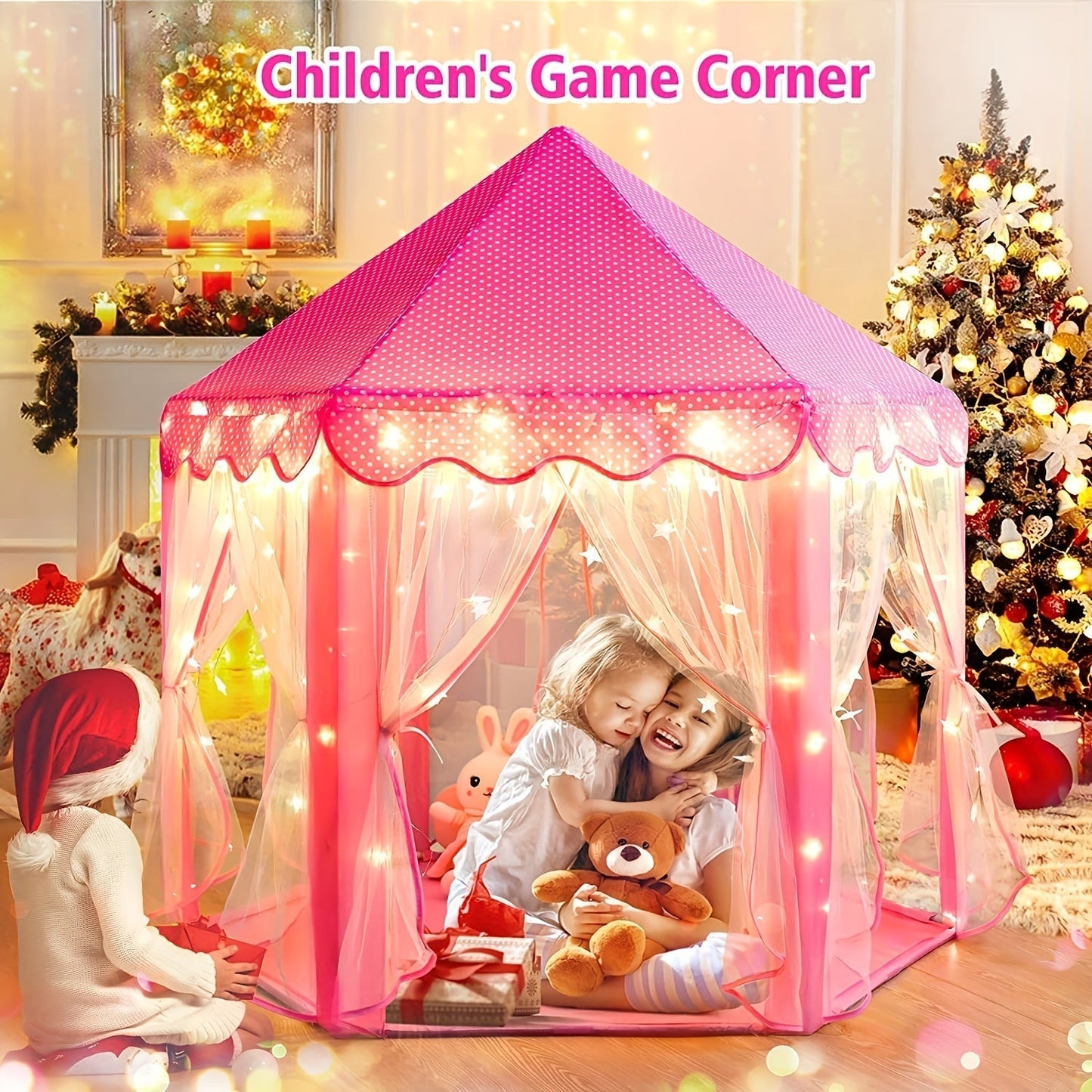 Pink Fairy Playhouse Tent for Kids