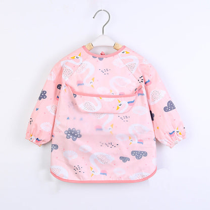 Cute Baby Bib Apron with Pockets