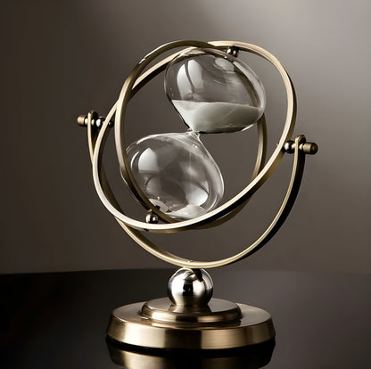 Classic Hourglass Clock with Gold Accents