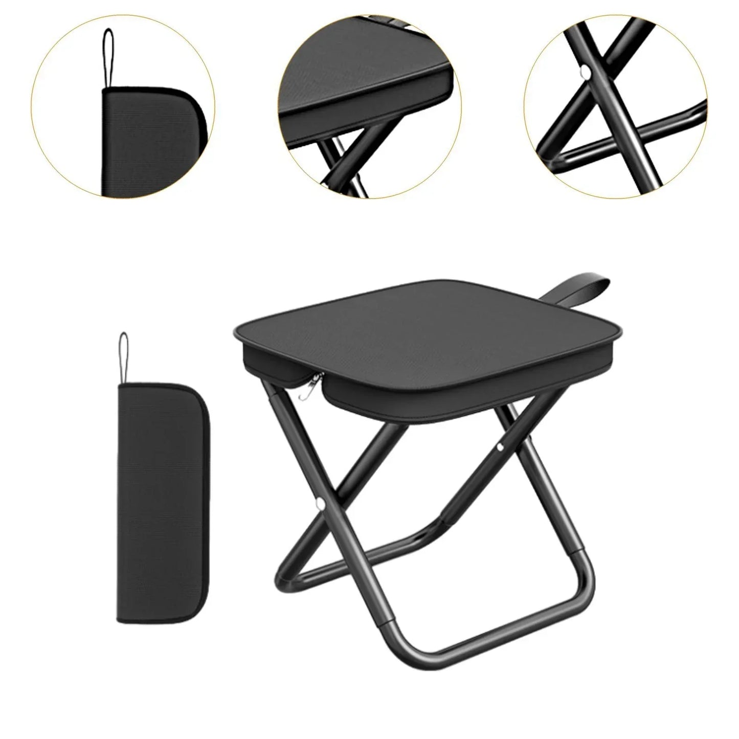 Collapsible Outdoor Camping Chair with Strong Metal Frame