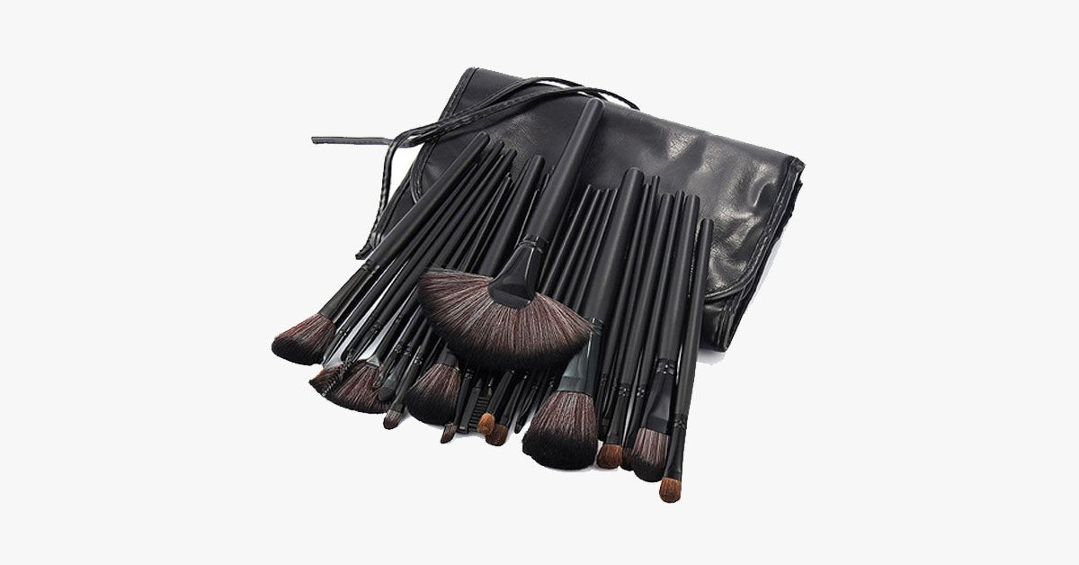 Professional 32 Piece Makeup Brush Kit with Case