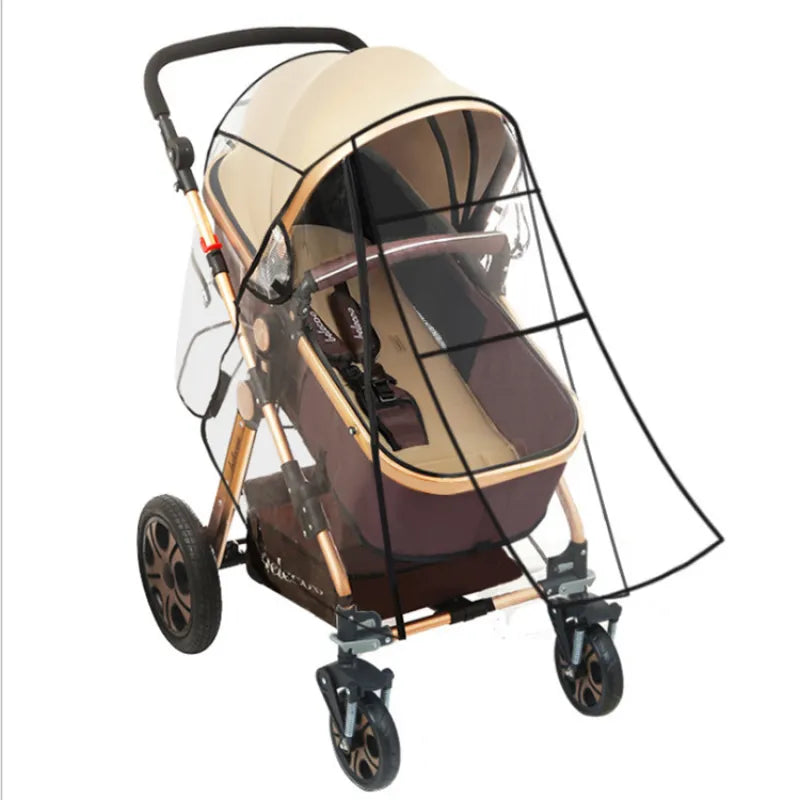 Waterproof Stroller Rain Cover – Clear Protective Hood - Fesara