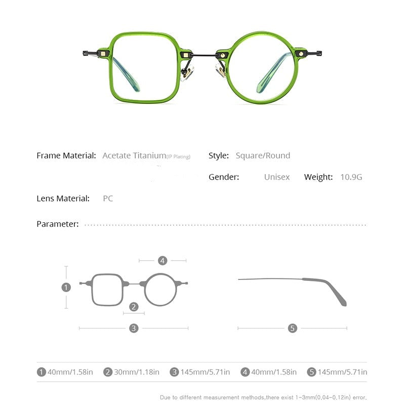 Unique Titanium Men's Glasses