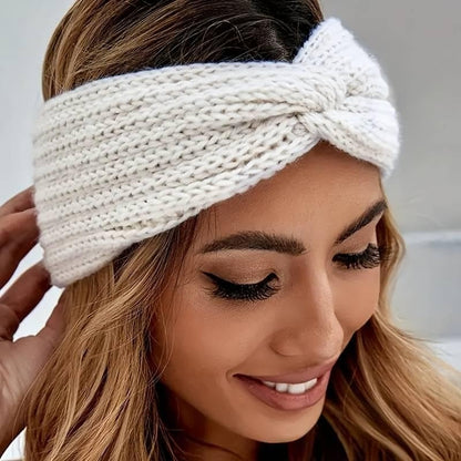Warm Woolen Beanie Headband Set
