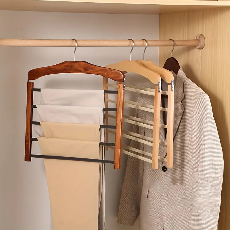 Space Saving 5 Level Pants Hanger Closet Organizer