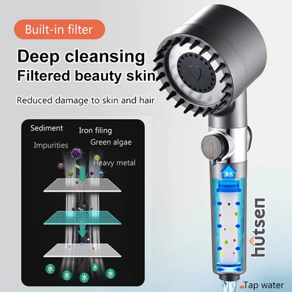 Relaxing 4-in-1 Spa Showerhead for Skin and Mind