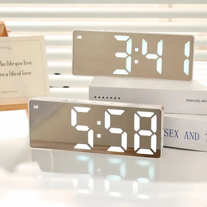 Clear LED Clock Radio with Snooze and Dimmable Light
