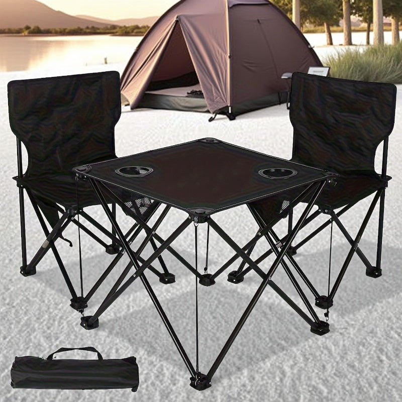 Compact Outdoor Patio Set with 2 Chairs and Table