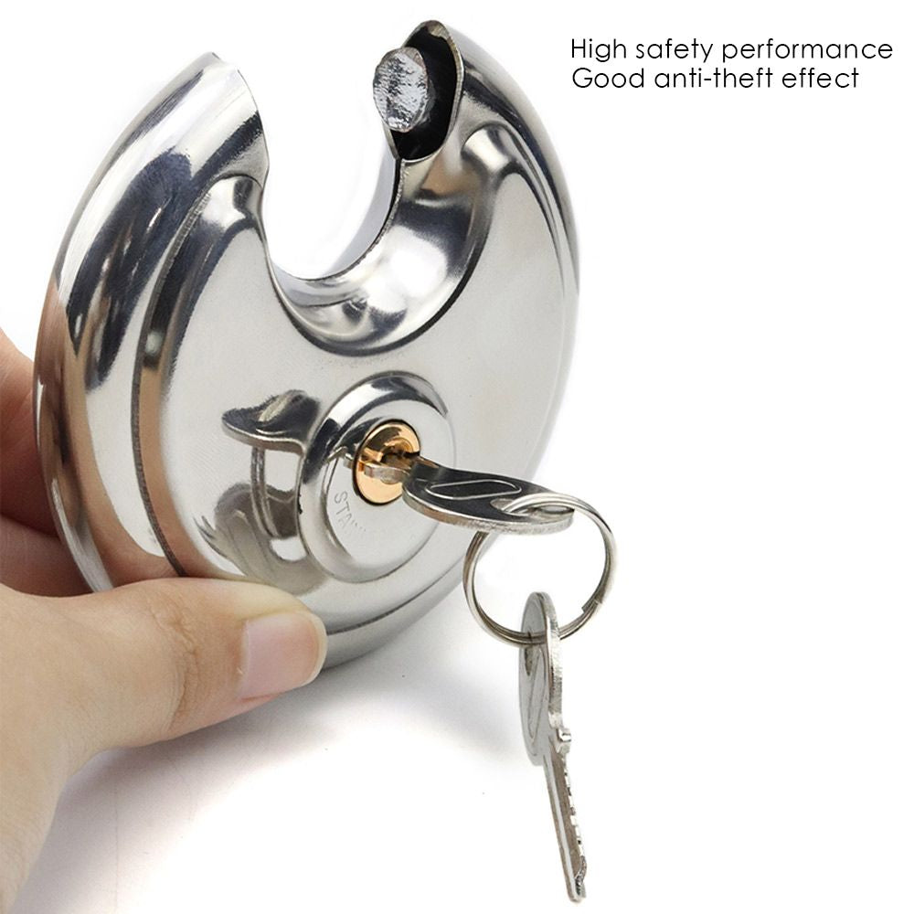 Secure Strong Stainless Steel Round Padlock