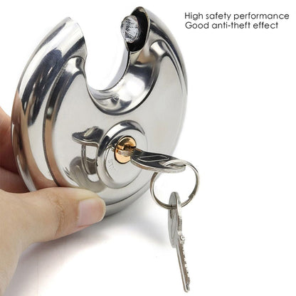 Secure Strong Stainless Steel Round Padlock