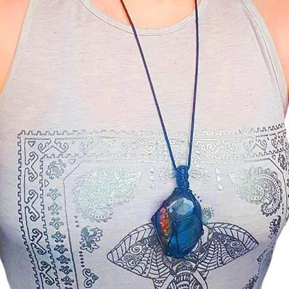 Unique Labradorite Dragon Pendant Necklace
