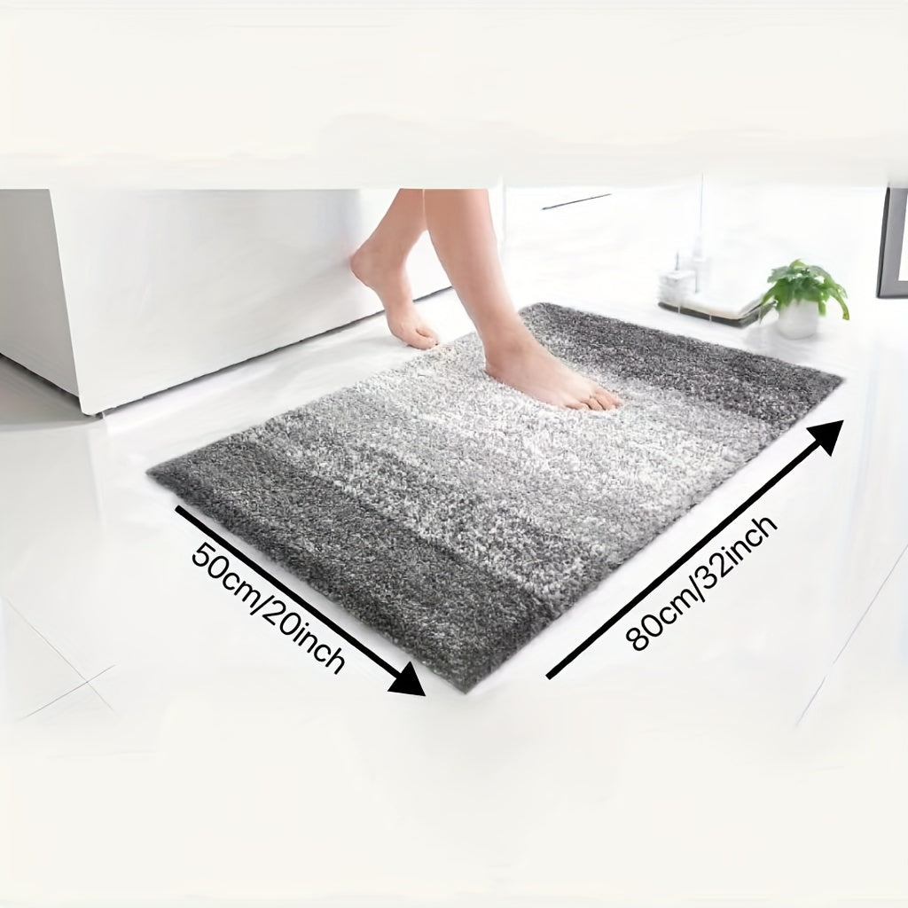 Plush Microfibre Bathroom Mat – Soft, Slip Resistant & Machine Washable
