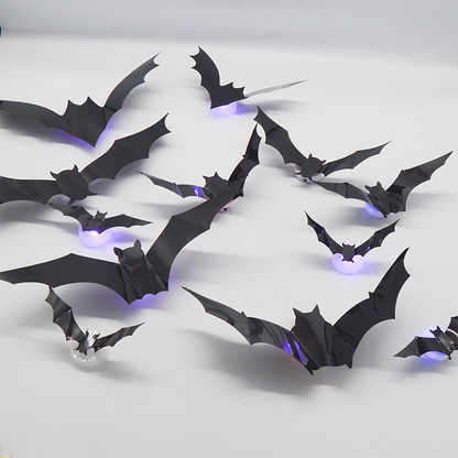 Spooky 3D Bat LED Wall Lamp