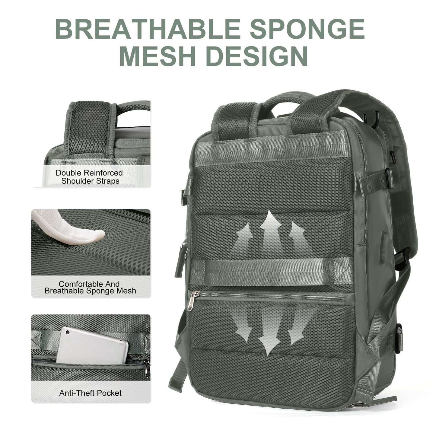 Waterproof Women's Hiking Backpack with USB Port