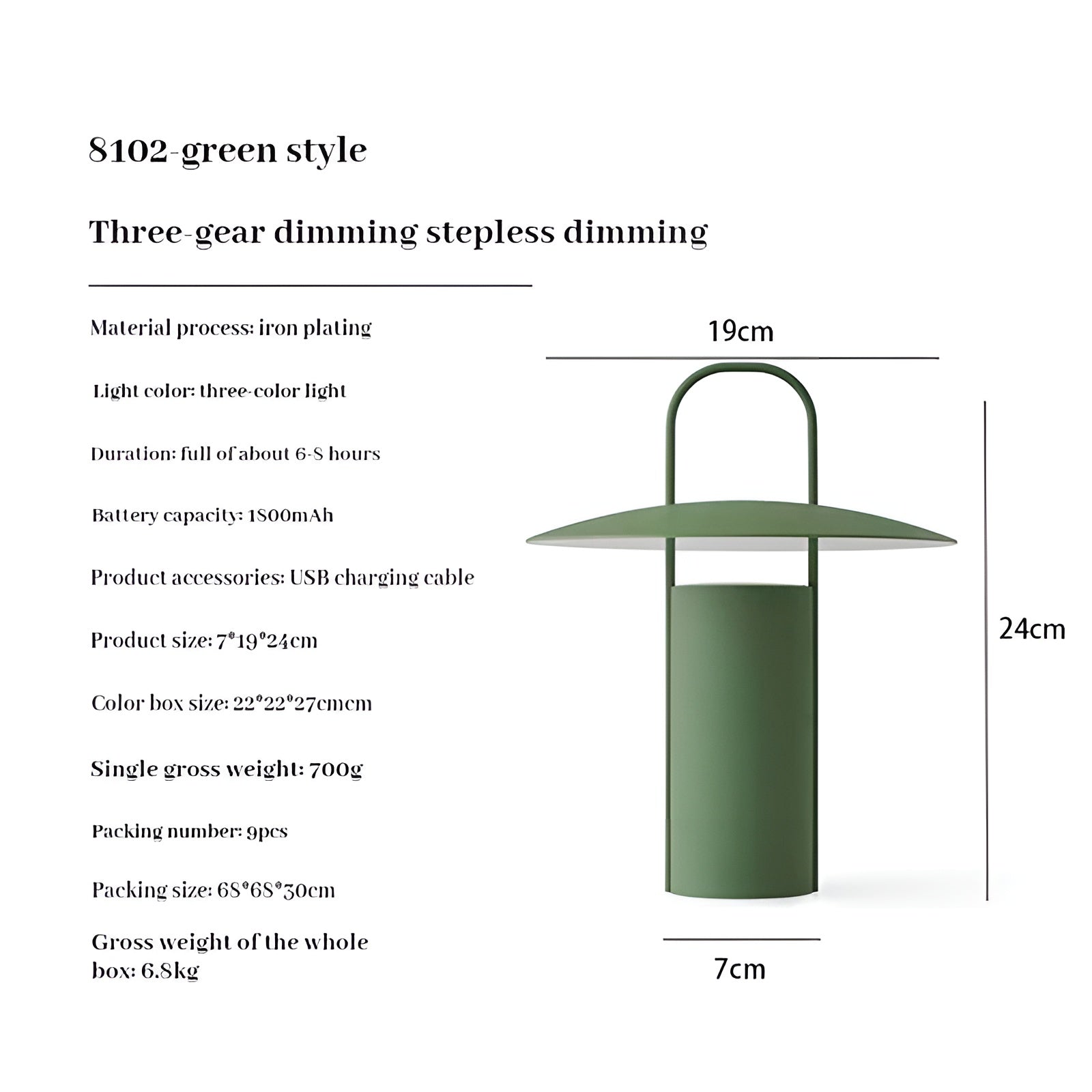 Bright Solar Powered Outdoor Table Lamp - Fesara