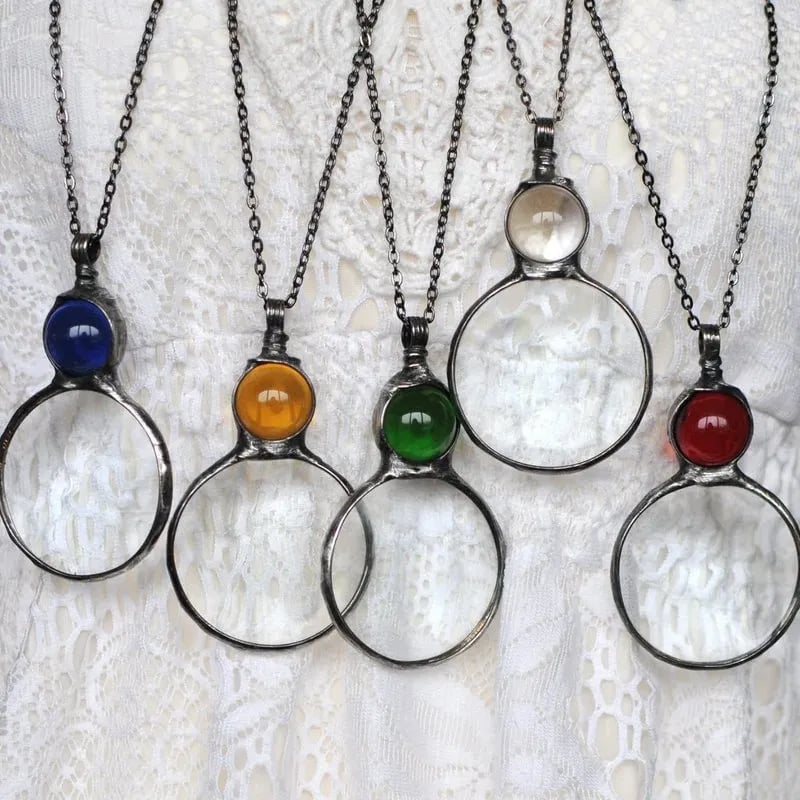 Elegant Magnifier Pendant Necklace