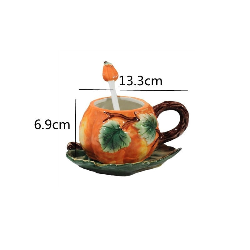 Colorful Ceramic Fall Mug Set