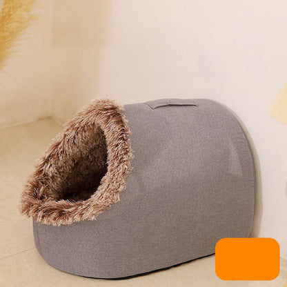 Fesara Plush Pet Hideaway Bed