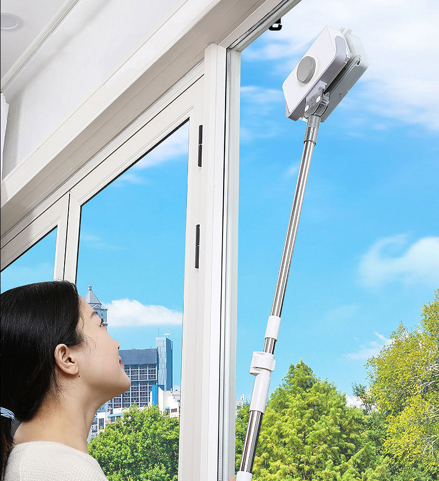 Easy Reach Window Cleaning Tool with Magnetic Edge
