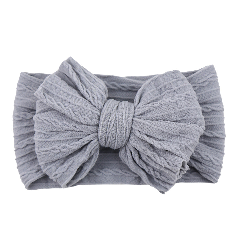 Girls' Soft Nylon Hair Bow Headband