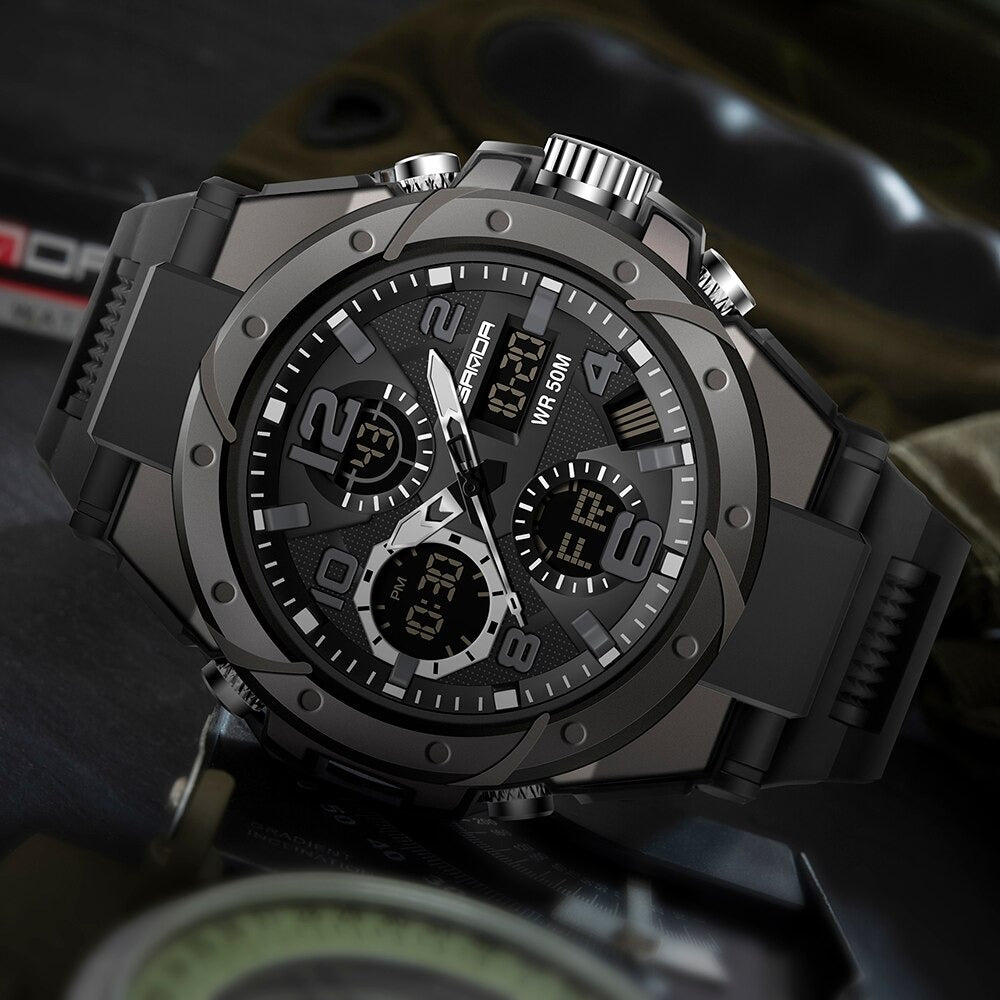 Tough Mens Military Watch – Waterproof Analog Digital Watch