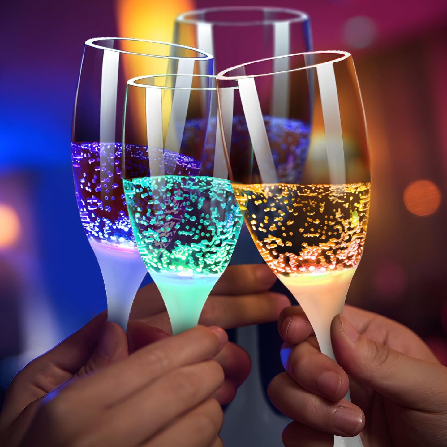 Colorful LED Party Cups | Reusable Glow Glasses 4-8oz