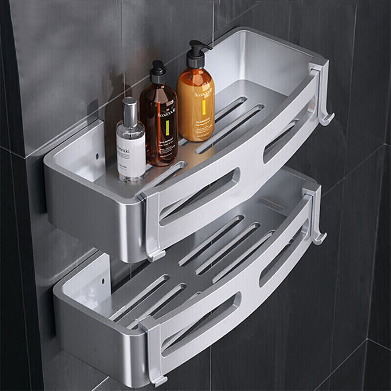 Modern Silver Bathroom Storage Organizer