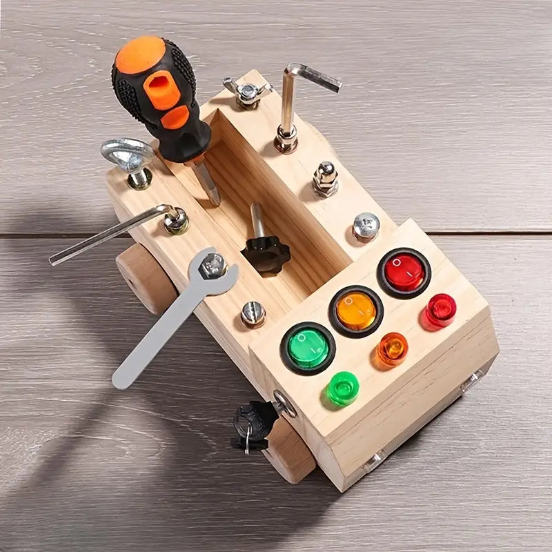 Educational Wooden LED Light Board for Kids