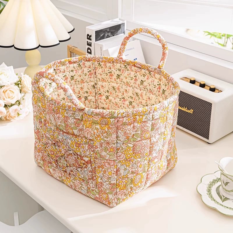 Rustic Woven Cloth Storage Basket