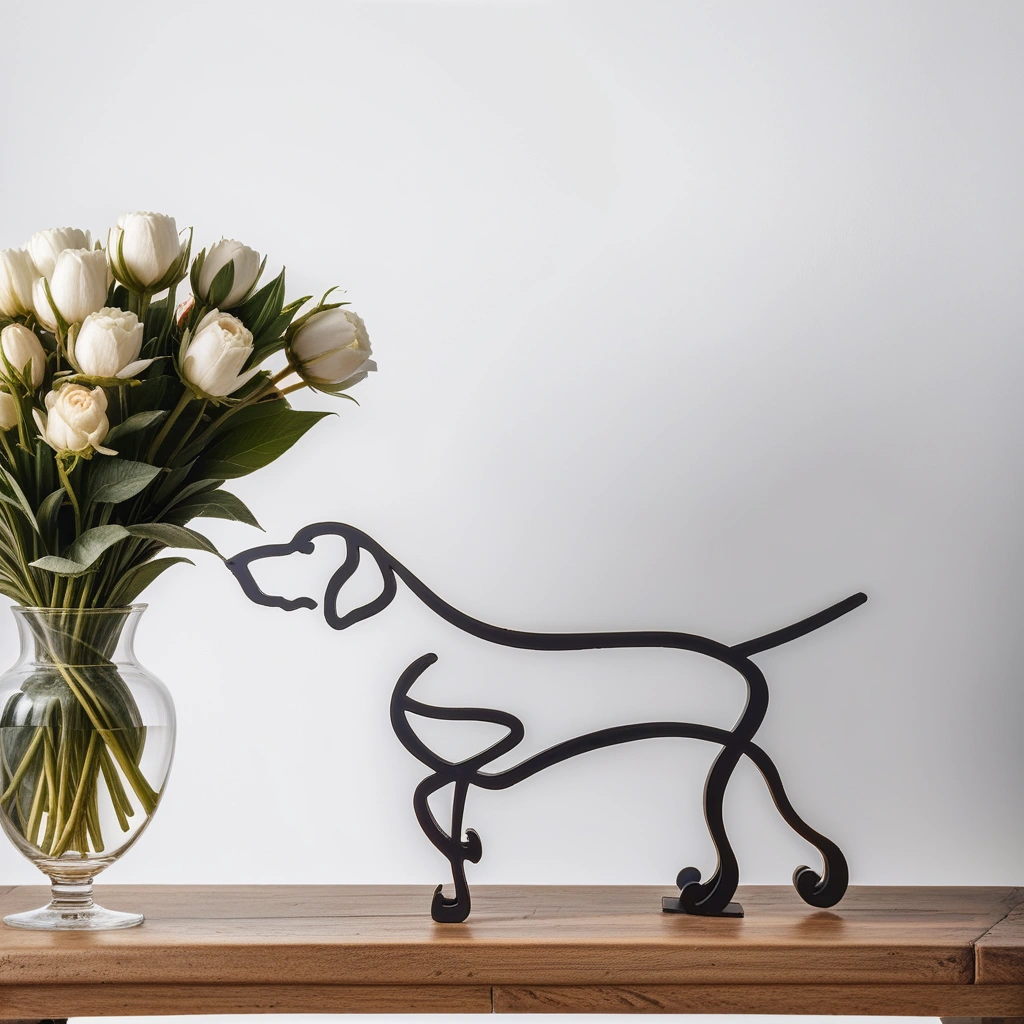 Stylish Dog Figurine | Unique Decor | Handcrafted Statue