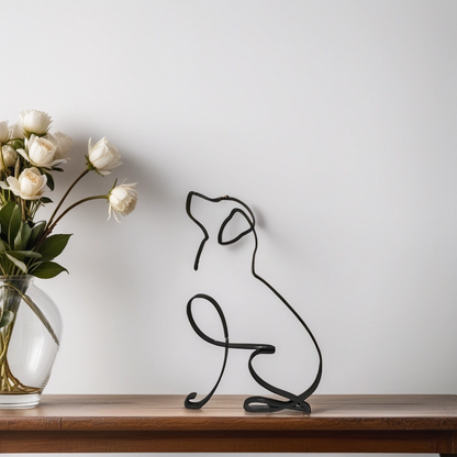 Stylish Dog Figurine | Unique Decor | Handcrafted Statue