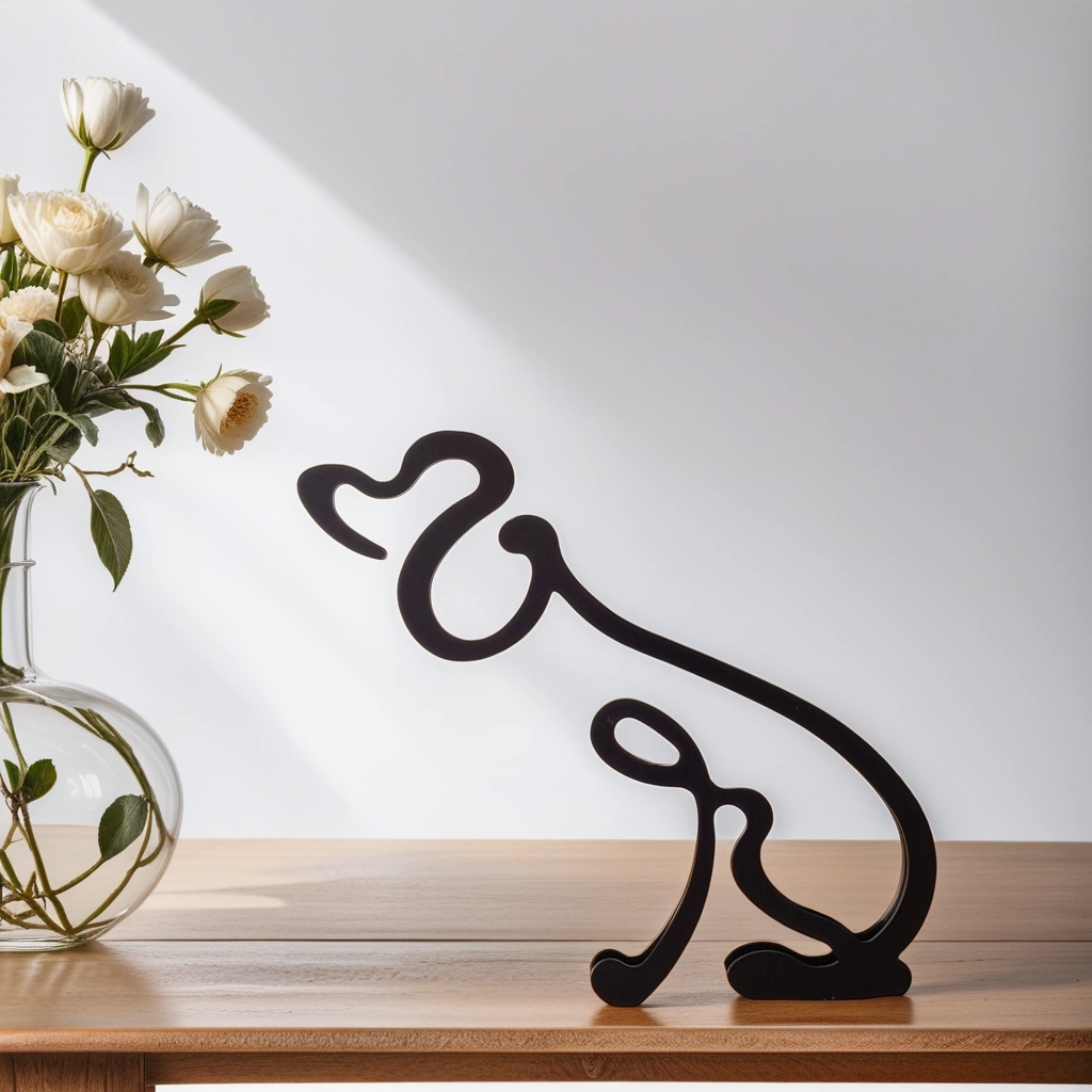 Stylish Dog Figurine | Unique Decor | Handcrafted Statue