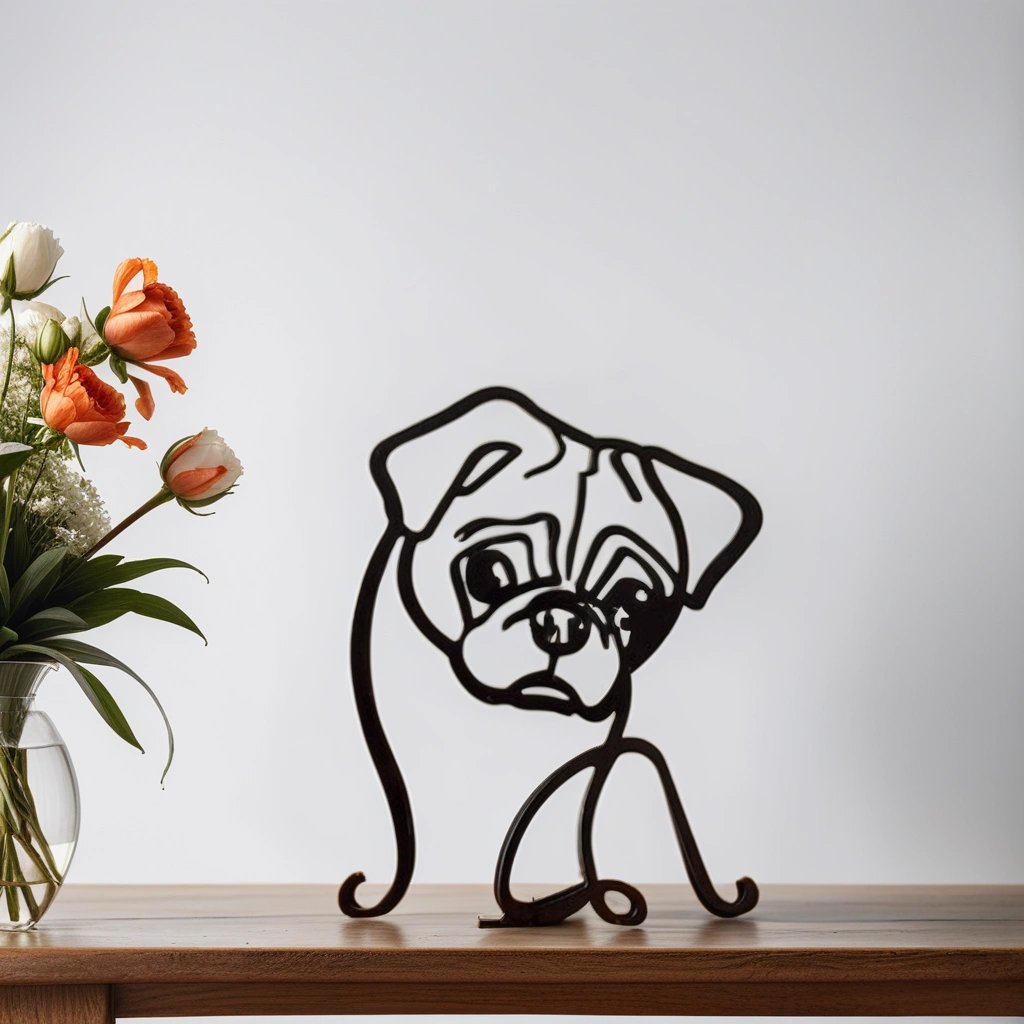 Stylish Dog Figurine | Unique Decor | Handcrafted Statue