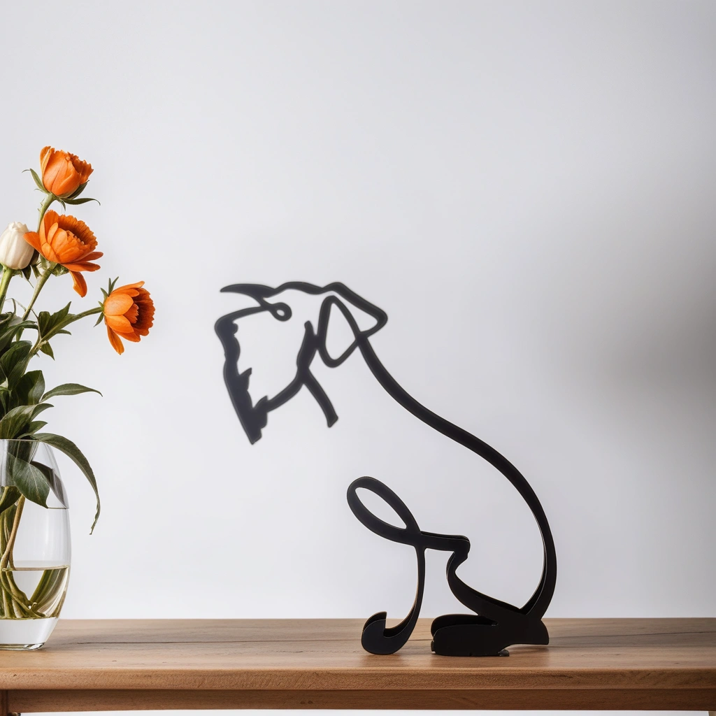 Stylish Dog Figurine | Unique Decor | Handcrafted Statue