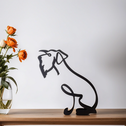 Stylish Dog Figurine | Unique Decor | Handcrafted Statue