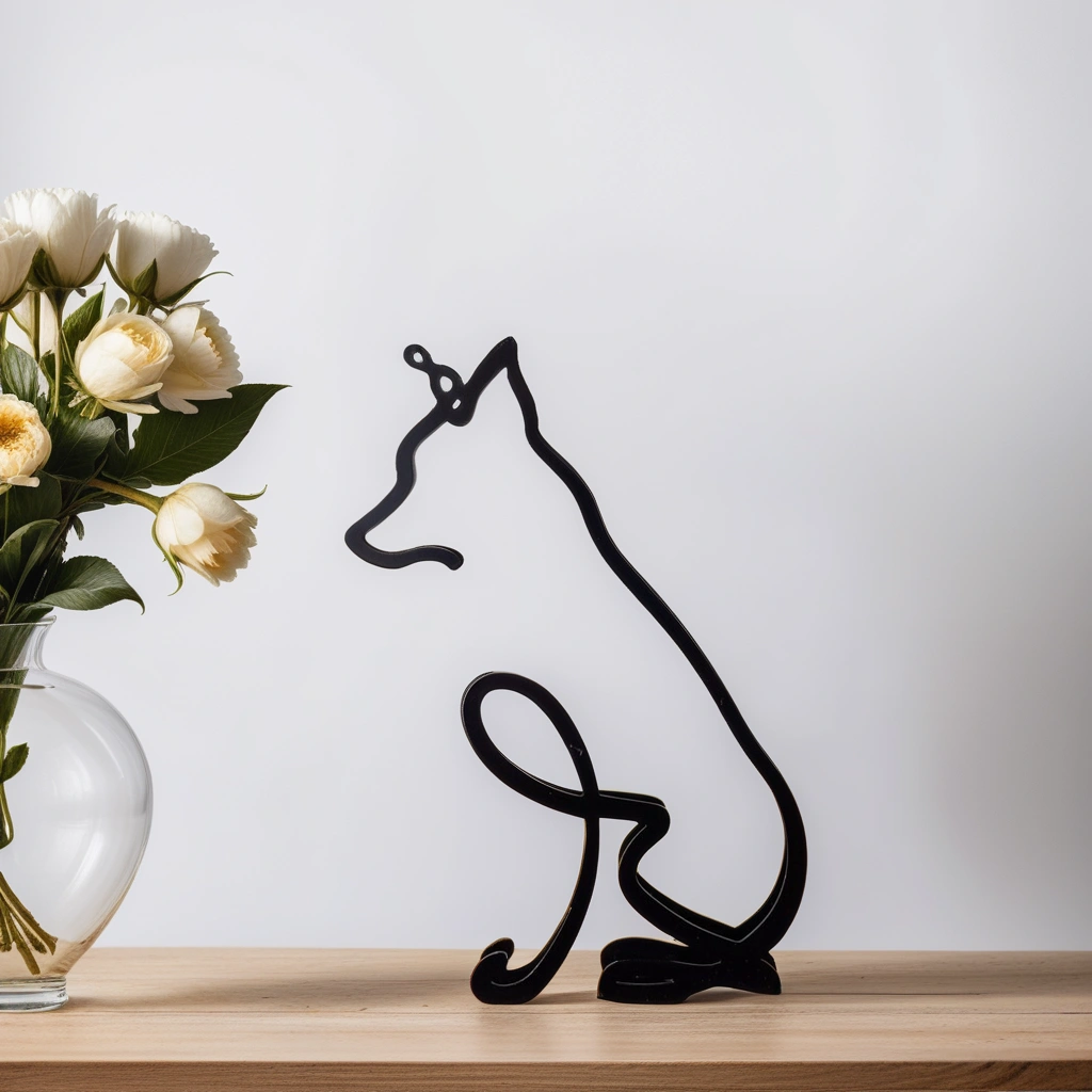 Stylish Dog Figurine | Unique Decor | Handcrafted Statue