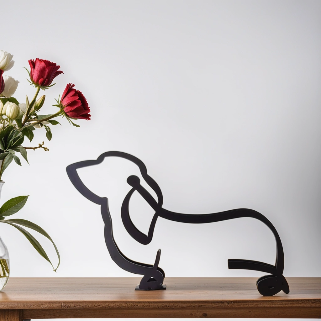 Stylish Dog Figurine | Unique Decor | Handcrafted Statue