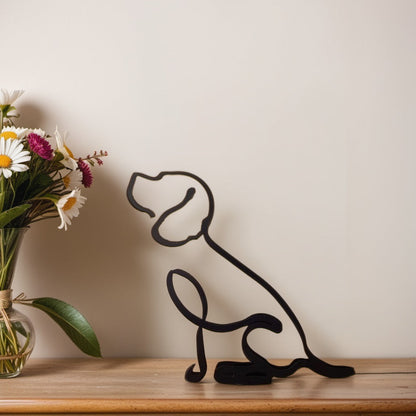 Stylish Dog Figurine | Unique Decor | Handcrafted Statue