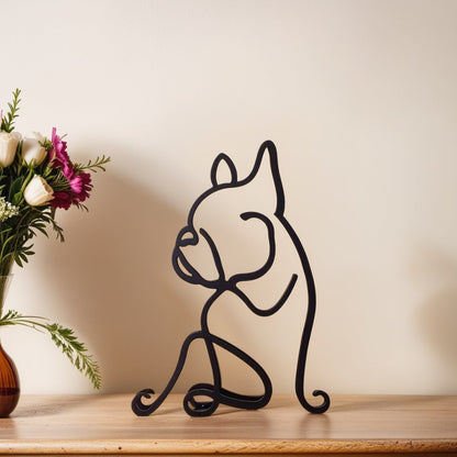 Stylish Dog Figurine | Unique Decor | Handcrafted Statue