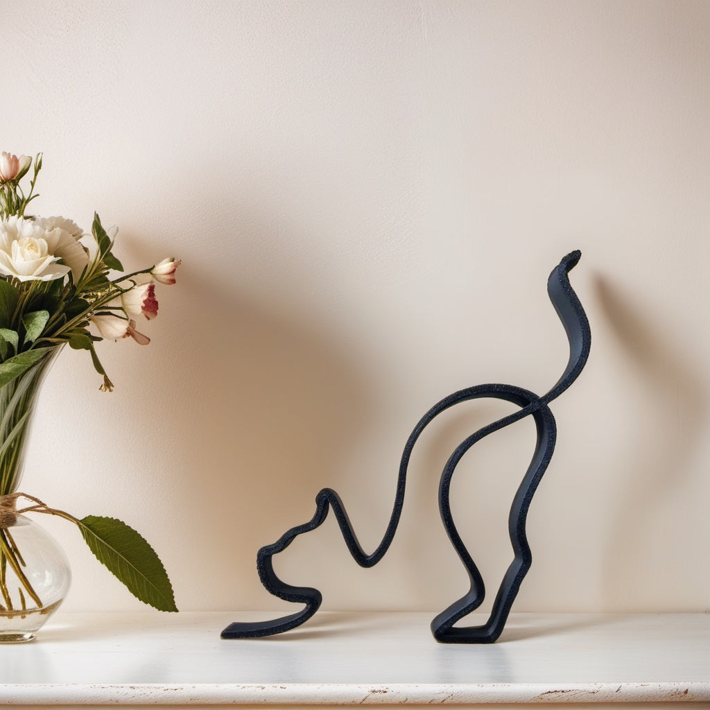 Stylish Dog Figurine | Unique Decor | Handcrafted Statue