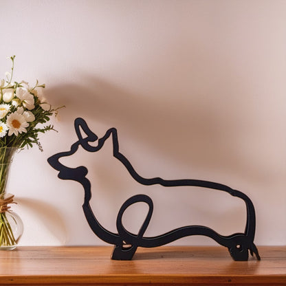 Stylish Dog Figurine | Unique Decor | Handcrafted Statue