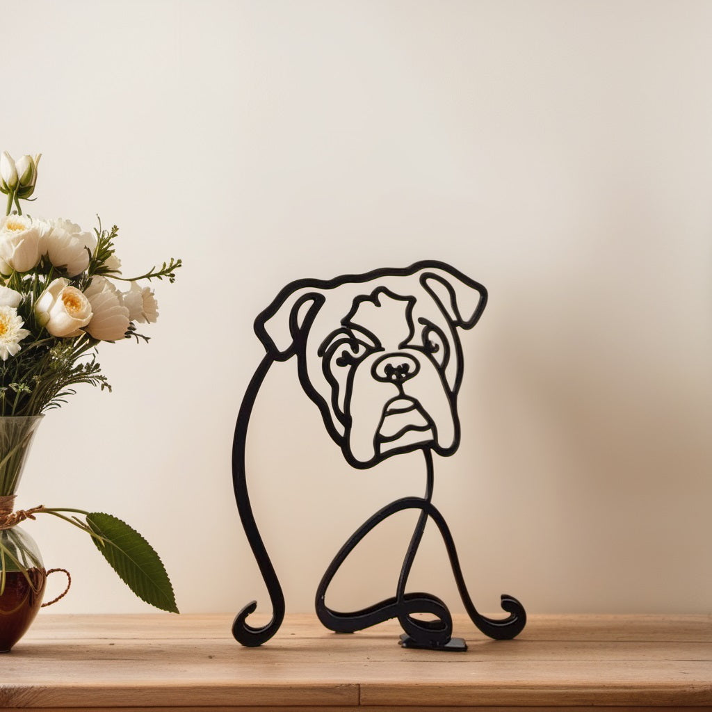 Stylish Dog Figurine | Unique Decor | Handcrafted Statue