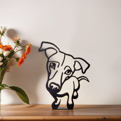 Stylish Dog Figurine | Unique Decor | Handcrafted Statue