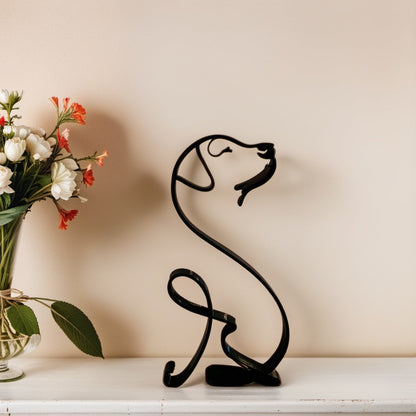 Stylish Dog Figurine | Unique Decor | Handcrafted Statue