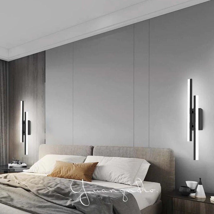 Slim LED Wall Light with Bright Vertical Stripes